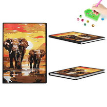 Load image into Gallery viewer, 5D DIY Elephant Diamond Art Painting Notebook Kit Crystal Notepad Sketchbook
