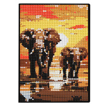 Load image into Gallery viewer, 5D DIY Elephant Diamond Art Painting Notebook Kit Crystal Notepad Sketchbook
