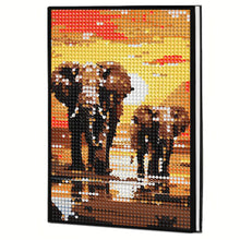 Load image into Gallery viewer, 5D DIY Elephant Diamond Art Painting Notebook Kit Crystal Notepad Sketchbook
