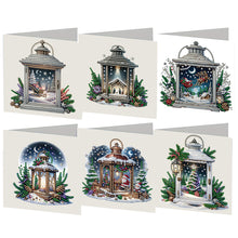 Load image into Gallery viewer, 6PCS DIY Diamond Art Greeting Cards Xmas Designs Diamond Art Handmade Cards Christmas
