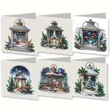 Load image into Gallery viewer, 6PCS DIY Diamond Art Greeting Cards Xmas Designs Diamond Art Handmade Cards Christmas
