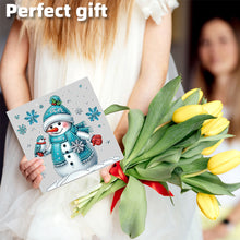 Load image into Gallery viewer, 6PCS DIY Diamond Art Snowman Greeting Cards Xmas Designs Diamond Art Postcards Christmas
