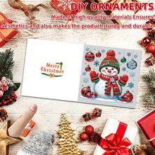 Load image into Gallery viewer, 6PCS DIY Diamond Art Snowman Greeting Cards Xmas Designs Diamond Art Postcards Christmas
