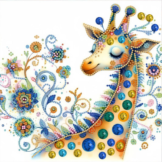 Diamond Painting - Partial Special Shaped - Giraffe (30*30CM)