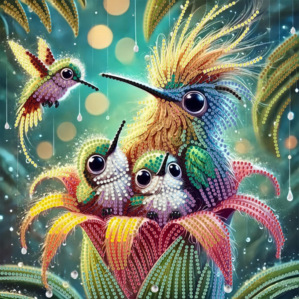 Diamond Painting - Partial Special Shaped - Hummingbird (30*30CM)