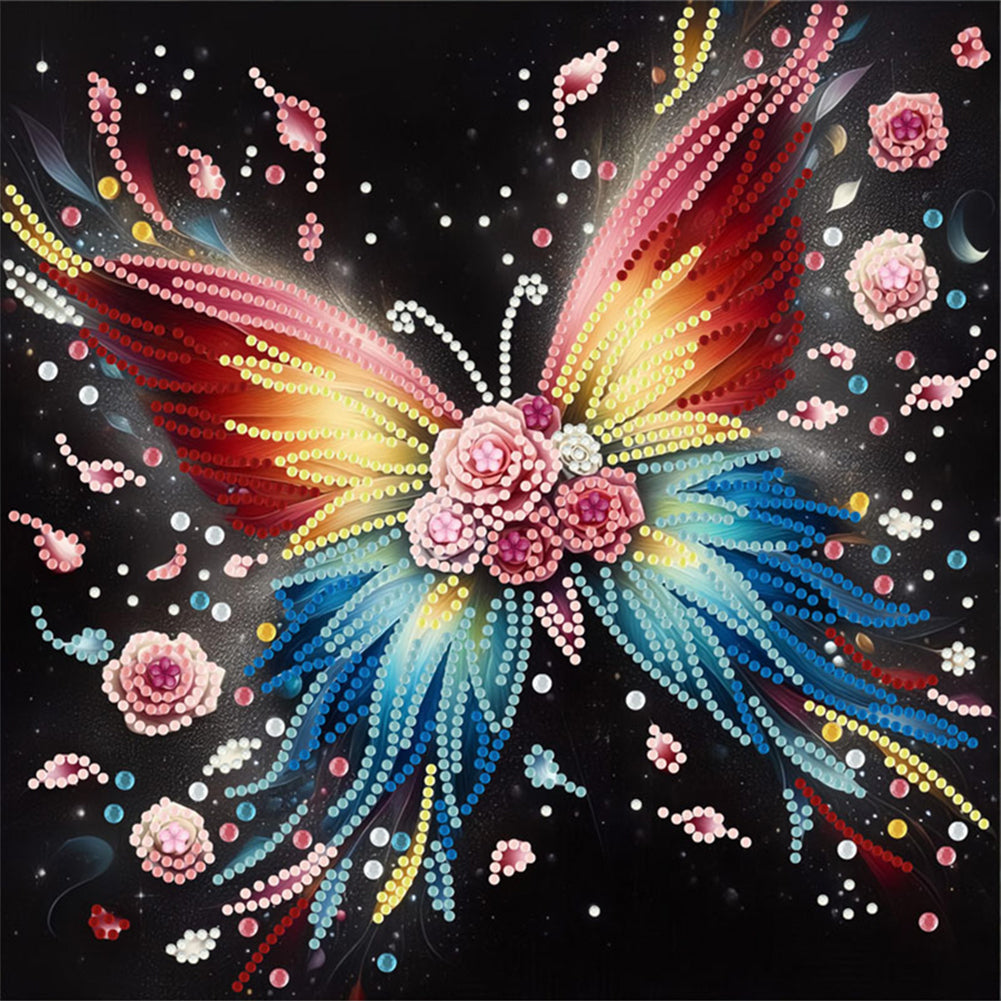 Diamond Painting - Partial Special Shaped - Butterfly (30*30CM)