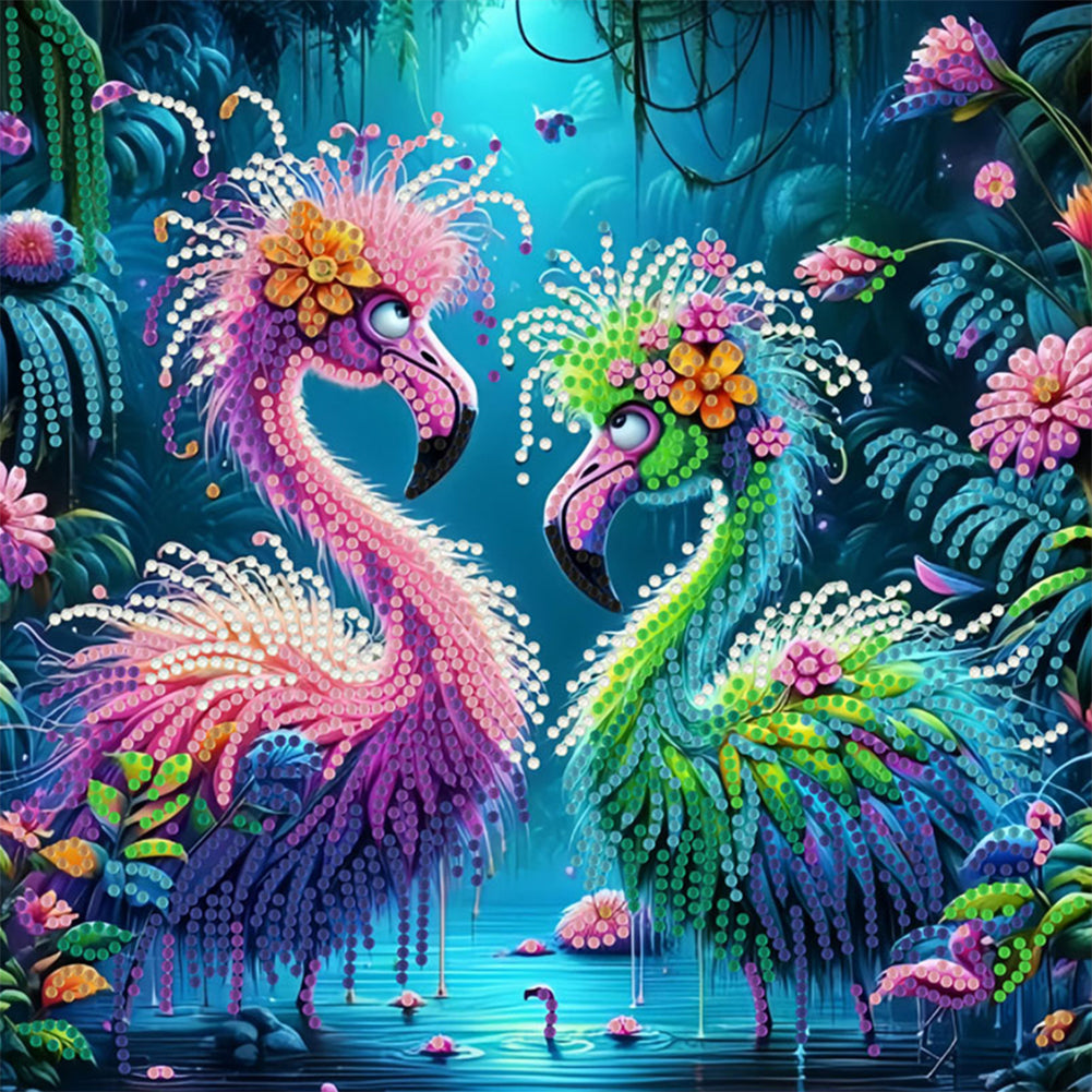 Diamond Painting - Partial Special Shaped - Ostrich (30*30CM)