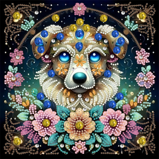 Diamond Painting - Partial Special Shaped - Dog (30*30CM)