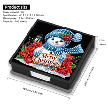 Load image into Gallery viewer, 5D DIY Leather Snowman Diamond Painting Notecard Box Gem Art Sticky Note Holder Christmas
