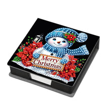 Load image into Gallery viewer, 5D DIY Leather Snowman Diamond Painting Notecard Box Gem Art Sticky Note Holder Christmas
