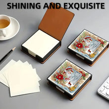 Load image into Gallery viewer, 5D DIY Leather Santa Claus Diamond Painting Notecard Box Gem Art Note Holder Christmas
