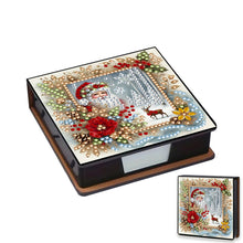Load image into Gallery viewer, 5D DIY Leather Santa Claus Diamond Painting Notecard Box Gem Art Note Holder Christmas
