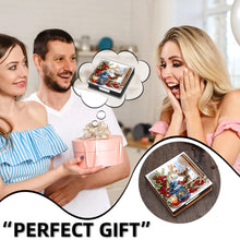 Load image into Gallery viewer, 5D DIY Leather Elk Diamond Painting Notecard Box Gem Art Sticky Note Holder Christmas
