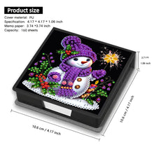 Load image into Gallery viewer, 5D DIY Leather Snowman Diamond Painting Notecard Box Gem Art Sticky Note Holder Christmas
