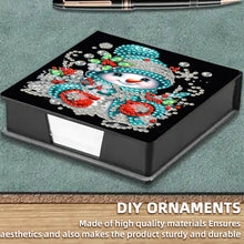 Load image into Gallery viewer, 5D DIY Leather Snowman Diamond Painting Notecard Box Gem Art Sticky Note Holder Christmas
