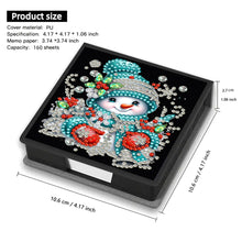 Load image into Gallery viewer, 5D DIY Leather Snowman Diamond Painting Notecard Box Gem Art Sticky Note Holder Christmas
