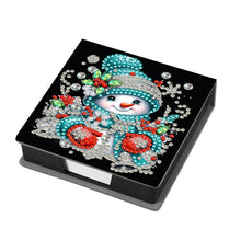 Load image into Gallery viewer, 5D DIY Leather Snowman Diamond Painting Notecard Box Gem Art Sticky Note Holder Christmas
