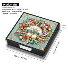 Load image into Gallery viewer, 5D DIY Leather Wreath Diamond Painting Notecard Box Gem Art Sticky Note Holder Christmas
