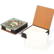 Load image into Gallery viewer, 5D DIY Leather Wreath Diamond Painting Notecard Box Gem Art Sticky Note Holder Christmas
