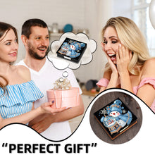 Load image into Gallery viewer, 5D DIY Leather Snowman Diamond Painting Notecard Box Gem Art Sticky Note Holder Christmas
