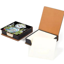 Load image into Gallery viewer, 5D DIY Leather Snowman Diamond Painting Notecard Box Gem Art Sticky Note Holder Christmas
