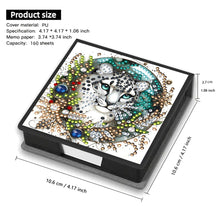 Load image into Gallery viewer, 5D DIY Leather Leopard Diamond Painting Notecard Box Gem Art Sticky Note Holder Christmas
