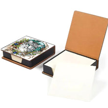 Load image into Gallery viewer, 5D DIY Leather Leopard Diamond Painting Notecard Box Gem Art Sticky Note Holder Christmas
