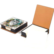 Load image into Gallery viewer, 5D DIY Leather Leopard Diamond Painting Notecard Box Gem Art Sticky Note Holder Christmas
