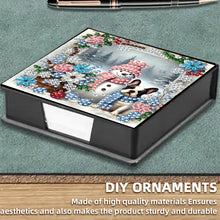 Load image into Gallery viewer, 5D DIY Leather Snowman Dog Diamond Painting Notecard Box Gem Art Note Holder
