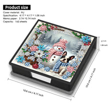 Load image into Gallery viewer, 5D DIY Leather Snowman Dog Diamond Painting Notecard Box Gem Art Note Holder
