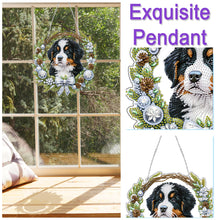Load image into Gallery viewer, 2D Flat Dog DIY Acrylic Rhinestone Diamond Art Window Pendants Door Decoration
