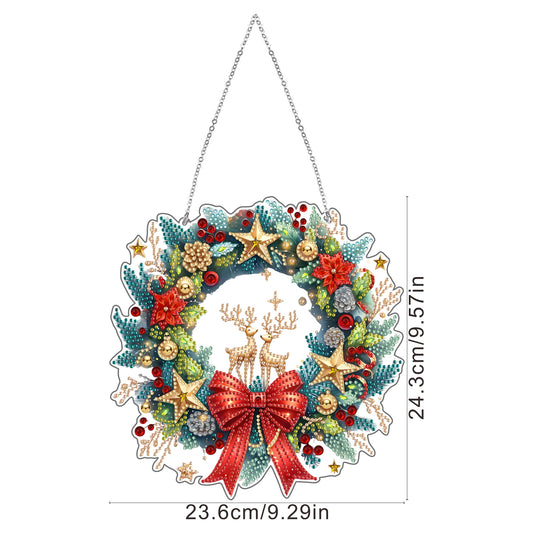 2D Flat Garland DIY Acrylic Rhinestone Diamond Art Window Pendants Door Decor