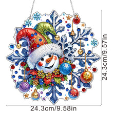 Load image into Gallery viewer, 2D Flat Snowflakes DIY Acrylic Rhinestone Diamond Art Window Pendants Door Decor

