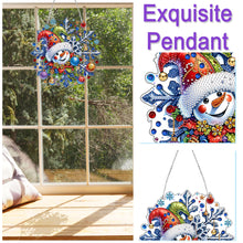 Load image into Gallery viewer, 2D Flat Snowflakes DIY Acrylic Rhinestone Diamond Art Window Pendants Door Decor
