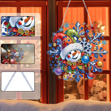 Load image into Gallery viewer, 2D Flat Snowflakes DIY Acrylic Rhinestone Diamond Art Window Pendants Door Decor
