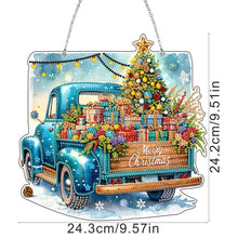 Load image into Gallery viewer, 2D Flat Christmas Car DIY Acrylic Rhinestone Diamond Art Window Pendants Decor
