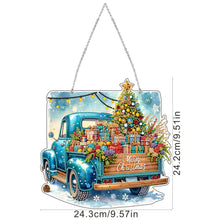 Load image into Gallery viewer, 2D Flat Christmas Car DIY Acrylic Rhinestone Diamond Art Window Pendants Decor
