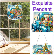 Load image into Gallery viewer, 2D Flat Christmas Car DIY Acrylic Rhinestone Diamond Art Window Pendants Decor
