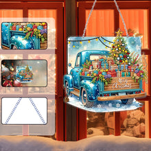 Load image into Gallery viewer, 2D Flat Christmas Car DIY Acrylic Rhinestone Diamond Art Window Pendants Decor
