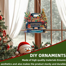 Load image into Gallery viewer, 2D Flat Christmas Gift Car DIY Acrylic Rhinestone Diamond Art Window Pendants
