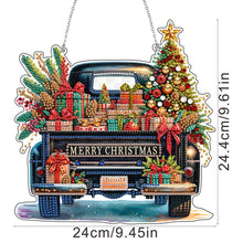 Load image into Gallery viewer, 2D Flat Christmas Gift Car DIY Acrylic Rhinestone Diamond Art Window Pendants
