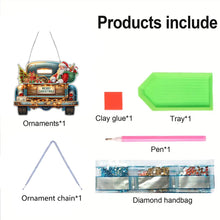 Load image into Gallery viewer, 2D Flat Car DIY Acrylic Rhinestone Diamond Art Window Pendants Door Decoration
