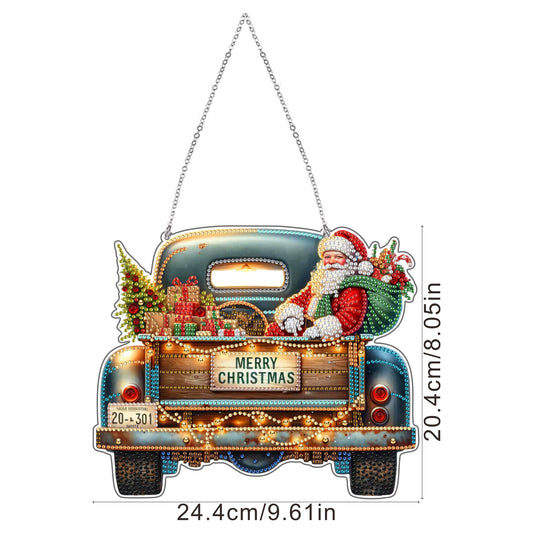 2D Flat Car DIY Acrylic Rhinestone Diamond Art Window Pendants Door Decoration