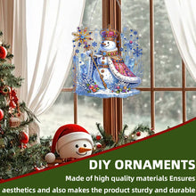 Load image into Gallery viewer, 2D Flat Snow King DIY Acrylic Rhinestone Diamond Art Window Pendants Door Decor
