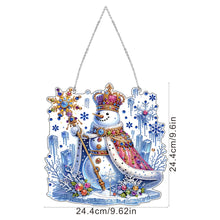 Load image into Gallery viewer, 2D Flat Snow King DIY Acrylic Rhinestone Diamond Art Window Pendants Door Decor
