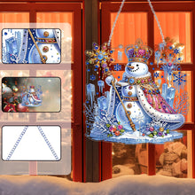 Load image into Gallery viewer, 2D Flat Snow King DIY Acrylic Rhinestone Diamond Art Window Pendants Door Decor
