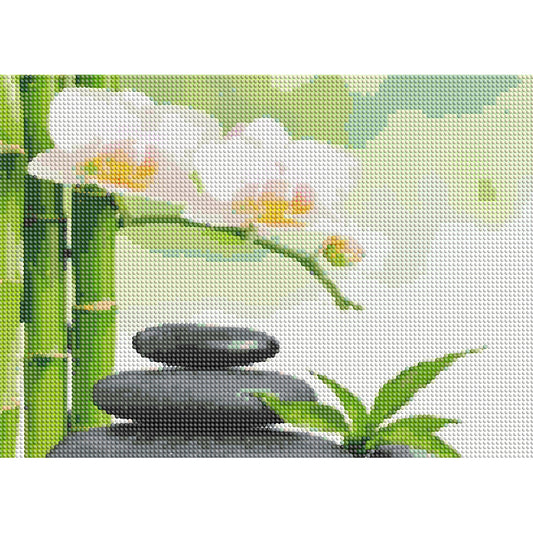 Diamond Painting - Full Round - Stone Phalaenopsis Zen (40*30CM)