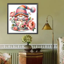 Load image into Gallery viewer, Diamond Painting - Full Round - Gnome And Flower Cup (40*40CM)
