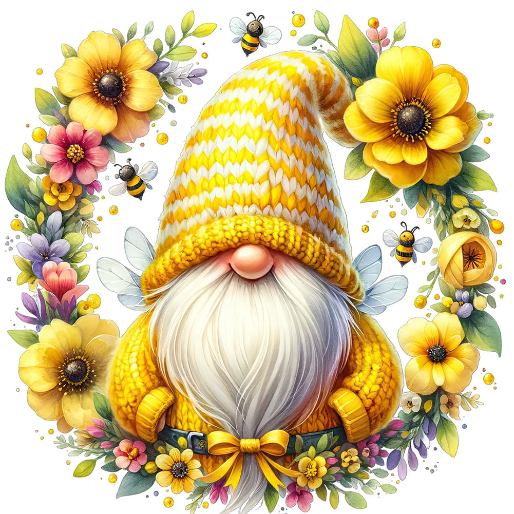Diamond Painting - Full Round - Gnome Wreath (40*40CM)