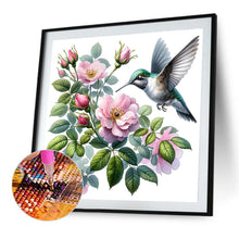 Load image into Gallery viewer, Diamond Painting - Full Round - Hummingbird And Rose (30*30CM)

